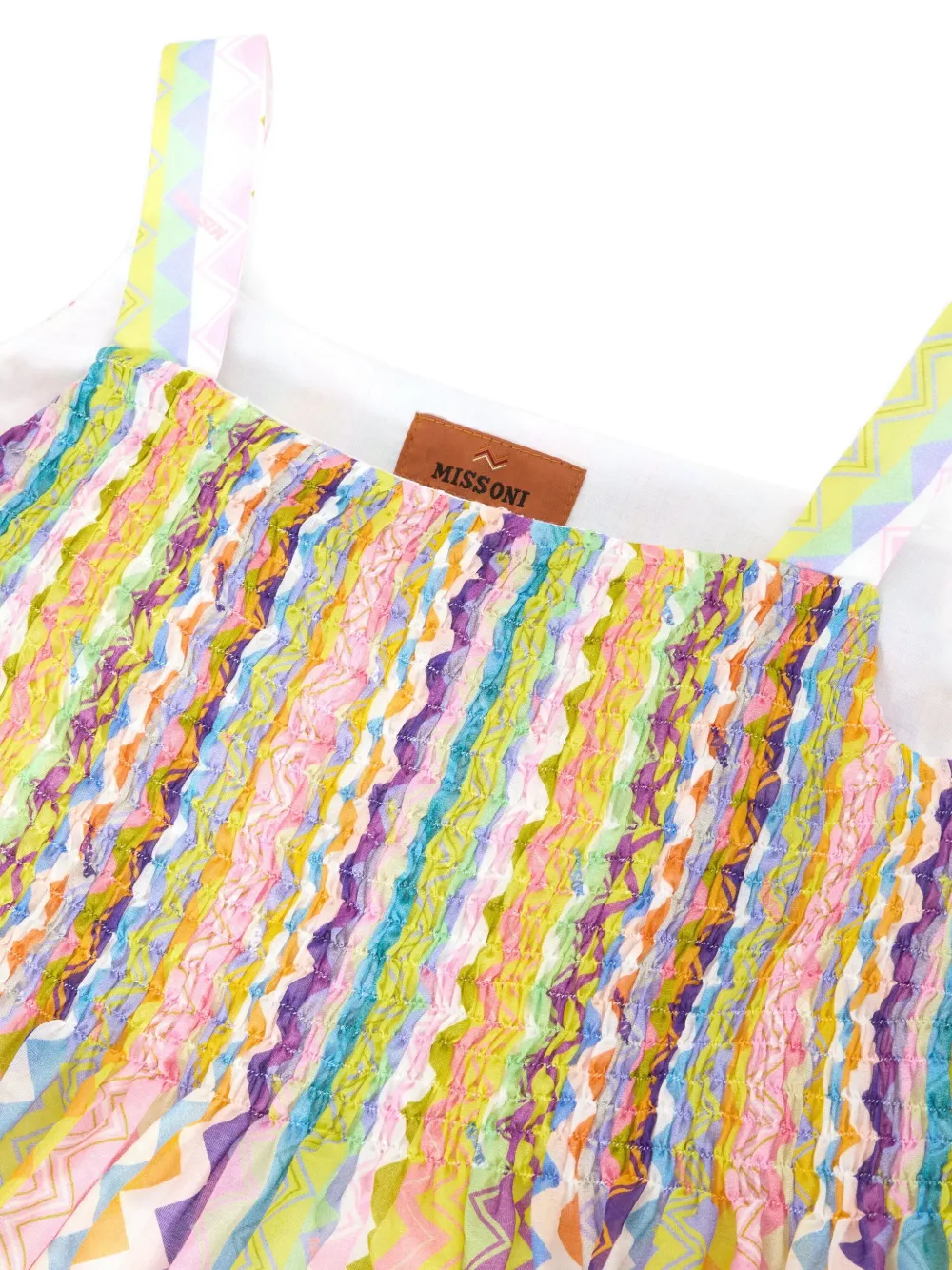 Missoni Kids Jurk met print Geel