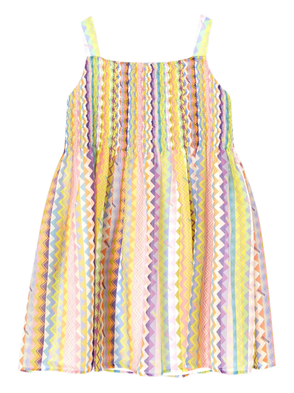Missoni Kids Jurk met print Geel