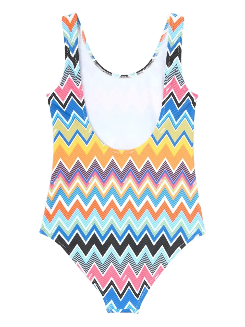 Missoni Kids zig-zag-pattern swimsuit Blauw