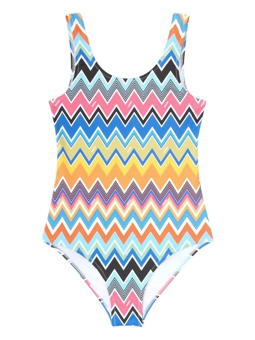 Missoni Kids zig-zag-pattern swimsuit - ブルー Missoni Kids zig-zag-pattern swimsuit - ブルー