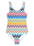 Missoni Kids zig-zag-pattern swimsuit - Blue