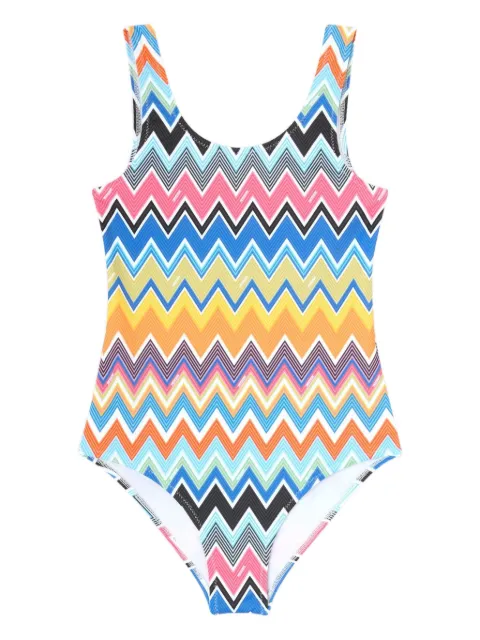 Missoni Kids zig-zag-pattern swimsuit