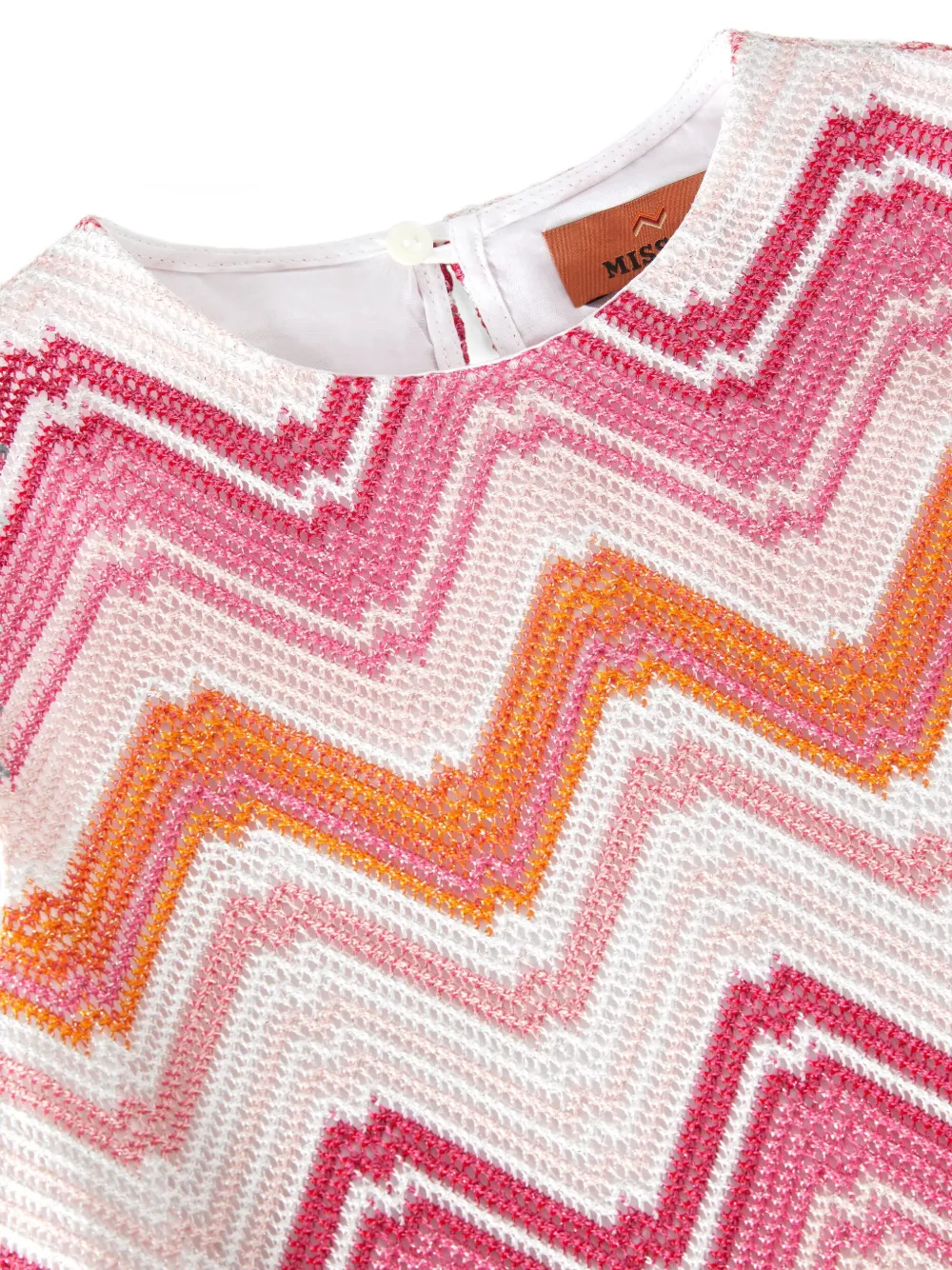 Missoni Kids Jurk met zigzag-patroon Roze