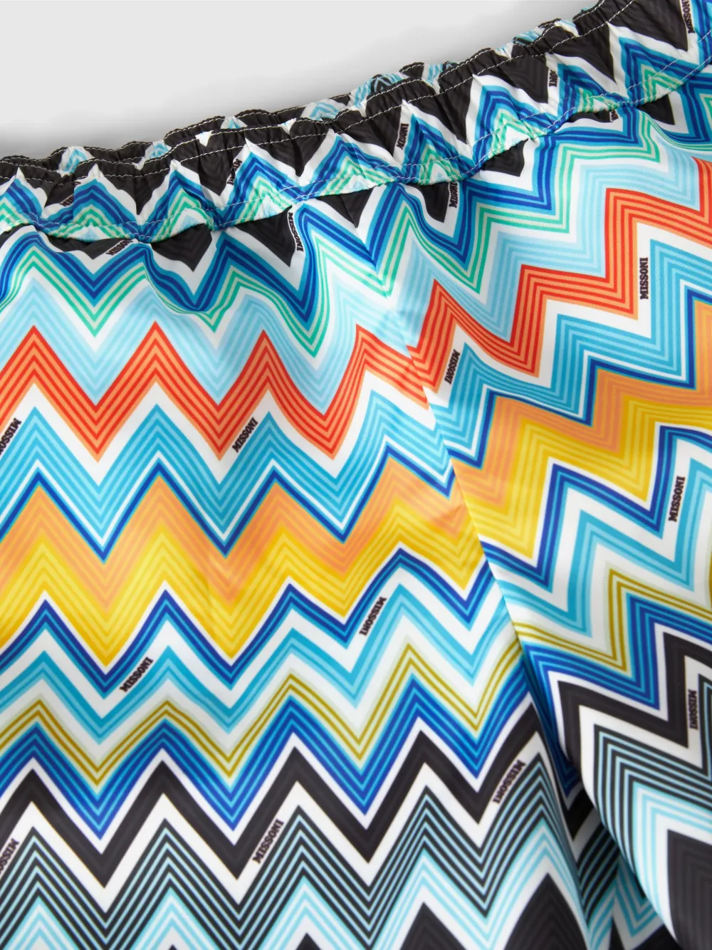 Missoni Kids Zwembroek met zigzag-patroon Blauw