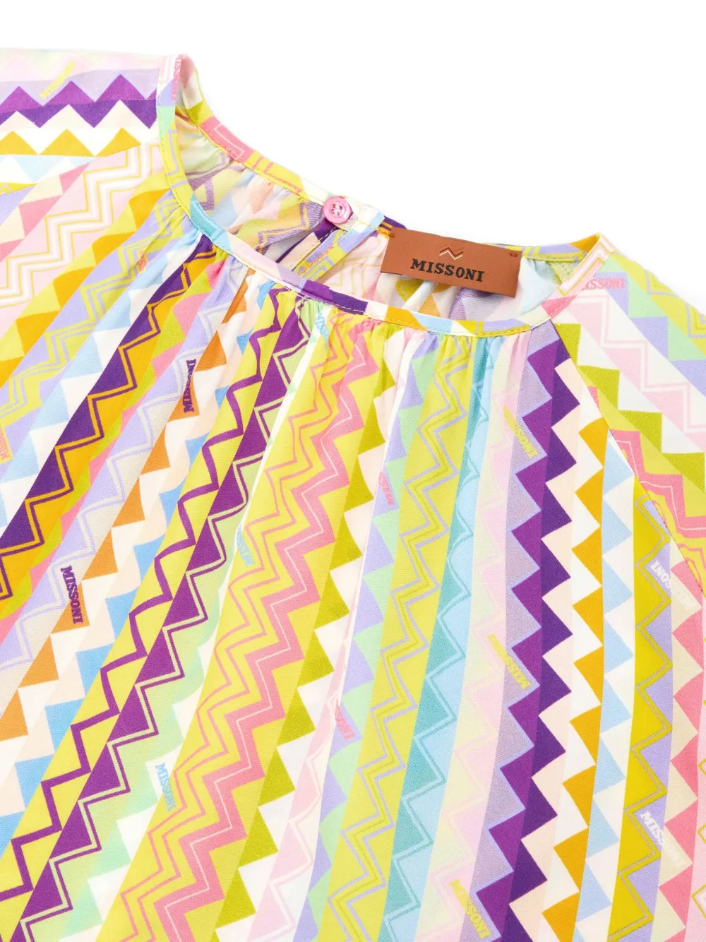 Missoni Kids zigzag-striped shorts set Geel