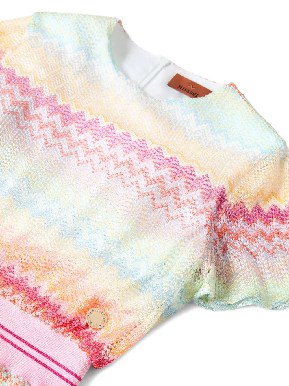 Missoni Kids Jurk met zigzagprint Blauw
