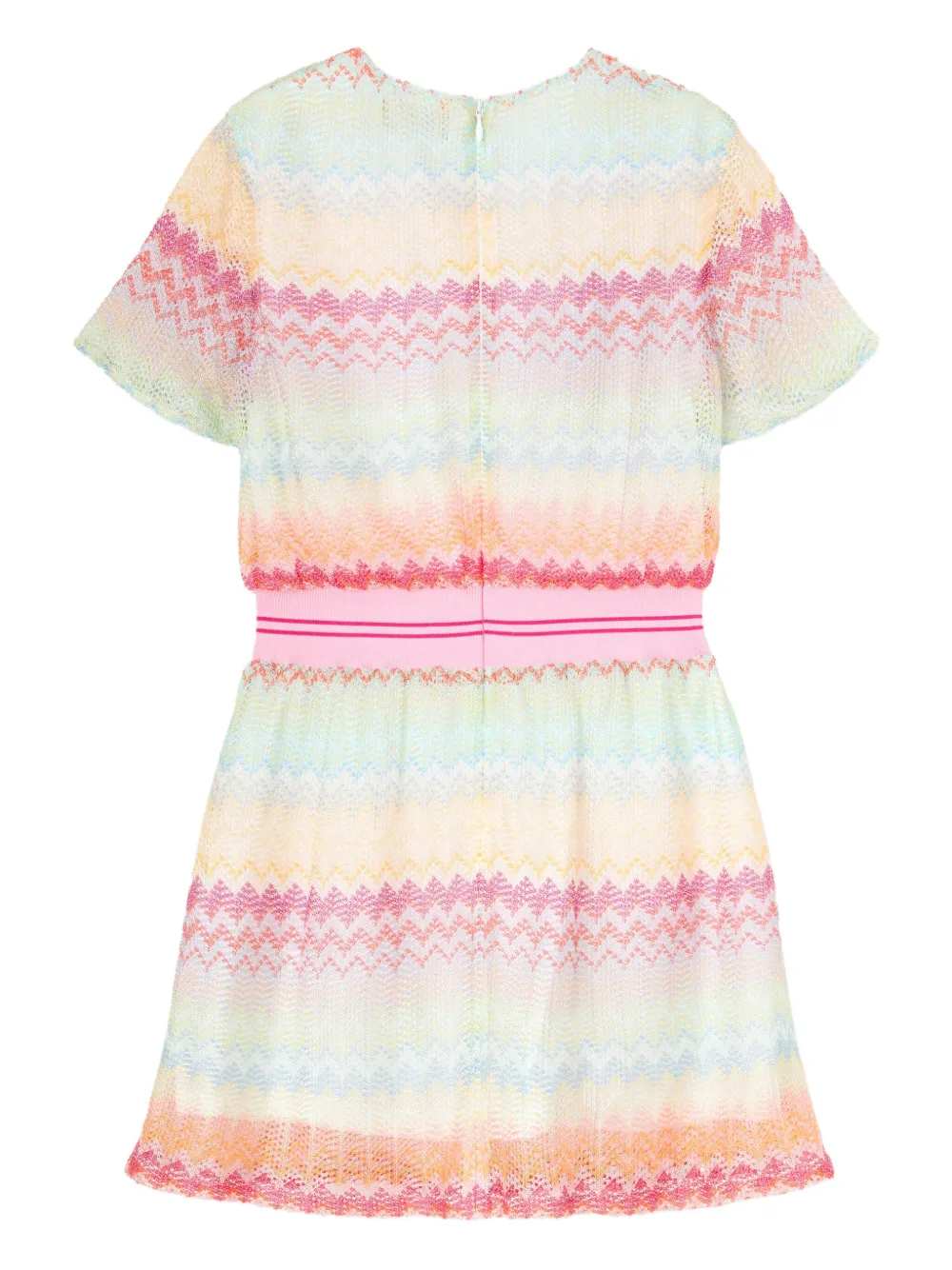 Missoni Kids Jurk met zigzagprint Blauw