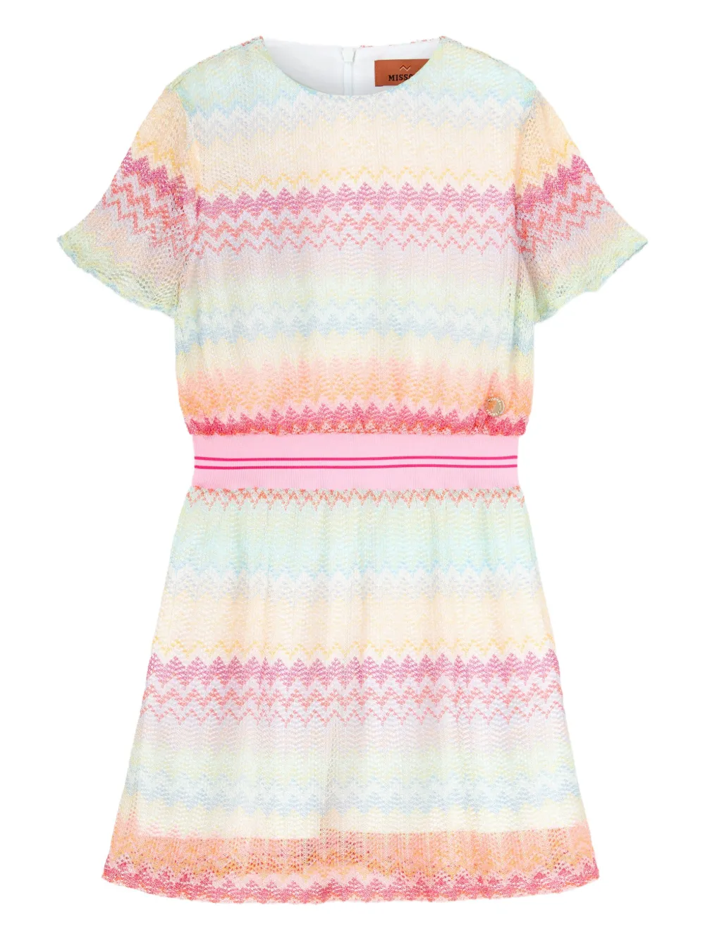 Missoni Kids Jurk met zigzagprint Blauw