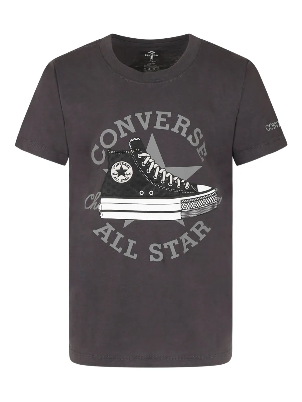 Converse Kids logo print t-shirt | Grey | Image 1