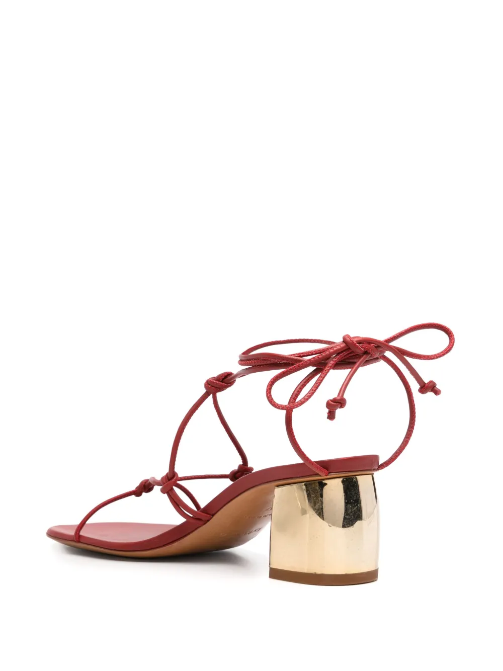 Forte 50mm metallic effect-heel sandals Red