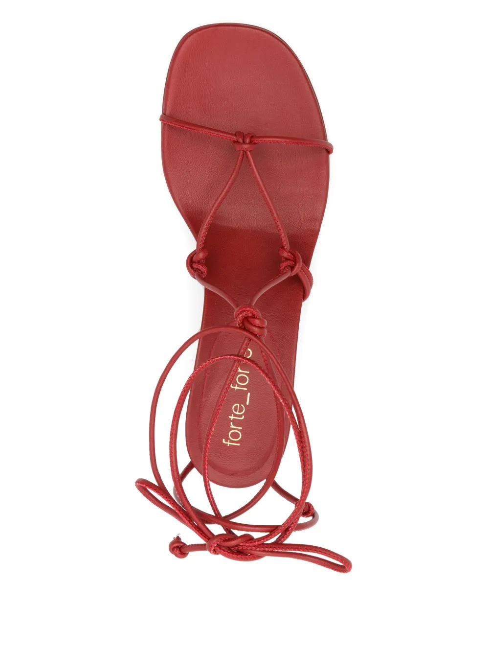 Forte 50mm metallic effect-heel sandals Red