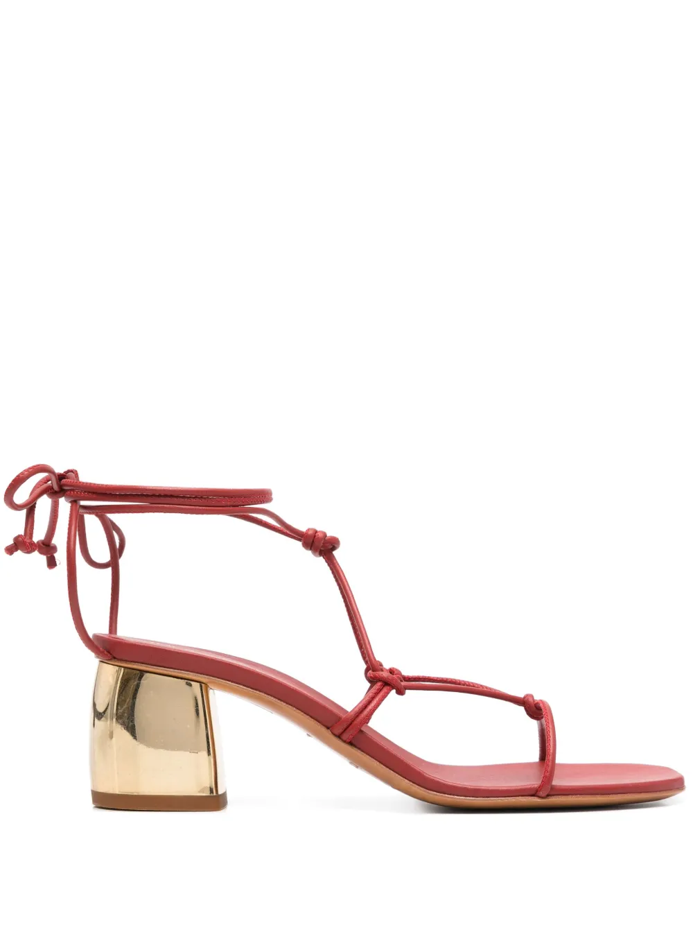 Forte 50 mm sandalen met hak met metallic-effect Rood