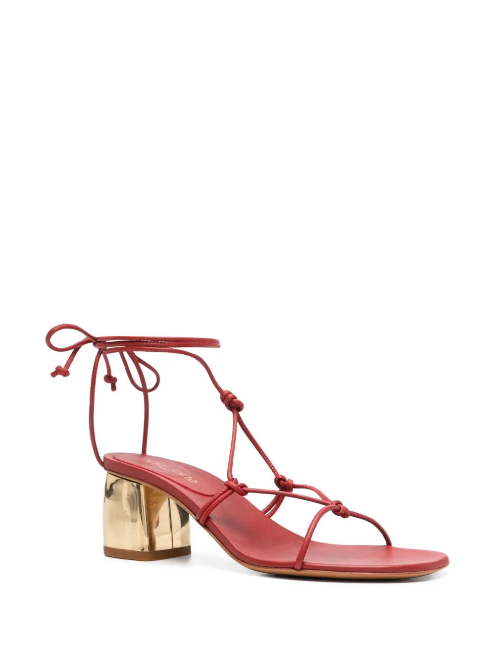 Forte Forte 50 mm sandalen met hak met metallic-effect - Rood