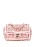 CHANEL Pre-Owned 2019 Mini Rectangular Classic Tweed Braid Flap crossbody bag - Pink