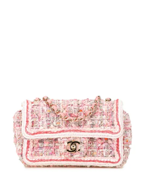 CHANEL Pre-Owned 2019 Mini Rectangular Classic Tweed Braid Flap crossbody bag
