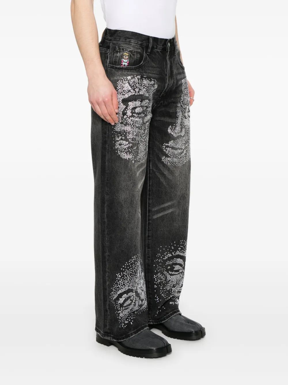 KidSuper Jeans met stras Zwart