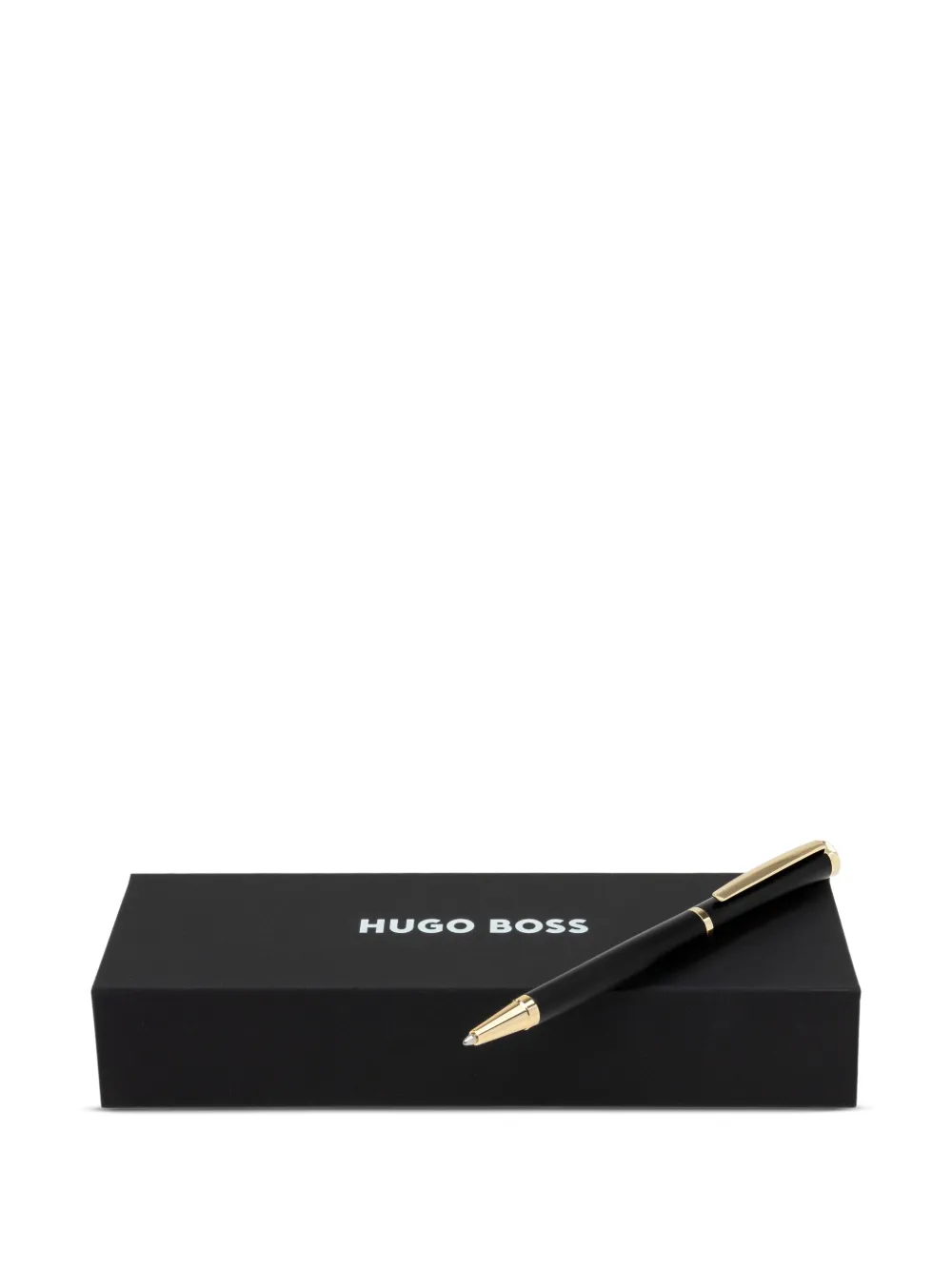 Hugo Boss Engraved-logo Ballpoint Pen In Black