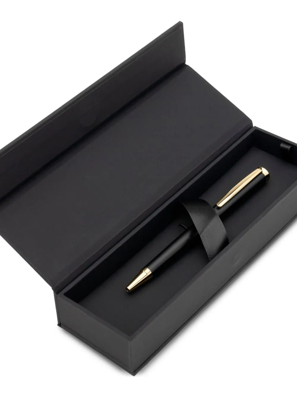 Hugo Boss Engraved-logo Ballpoint Pen In Black