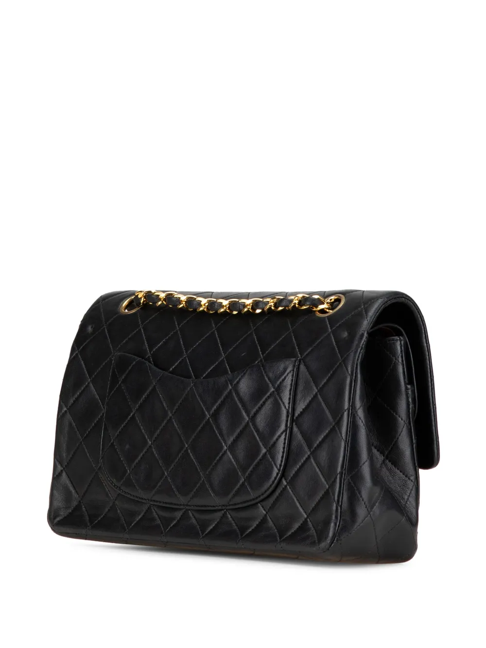 CHANEL Pre-Owned 1991-1994 Classic lamsleren Double Flap medium schoudertas - Zwart