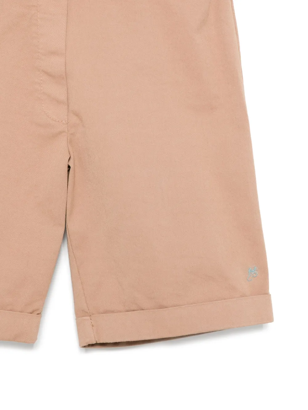 Siola Gabardine-weave Shorts In Brown