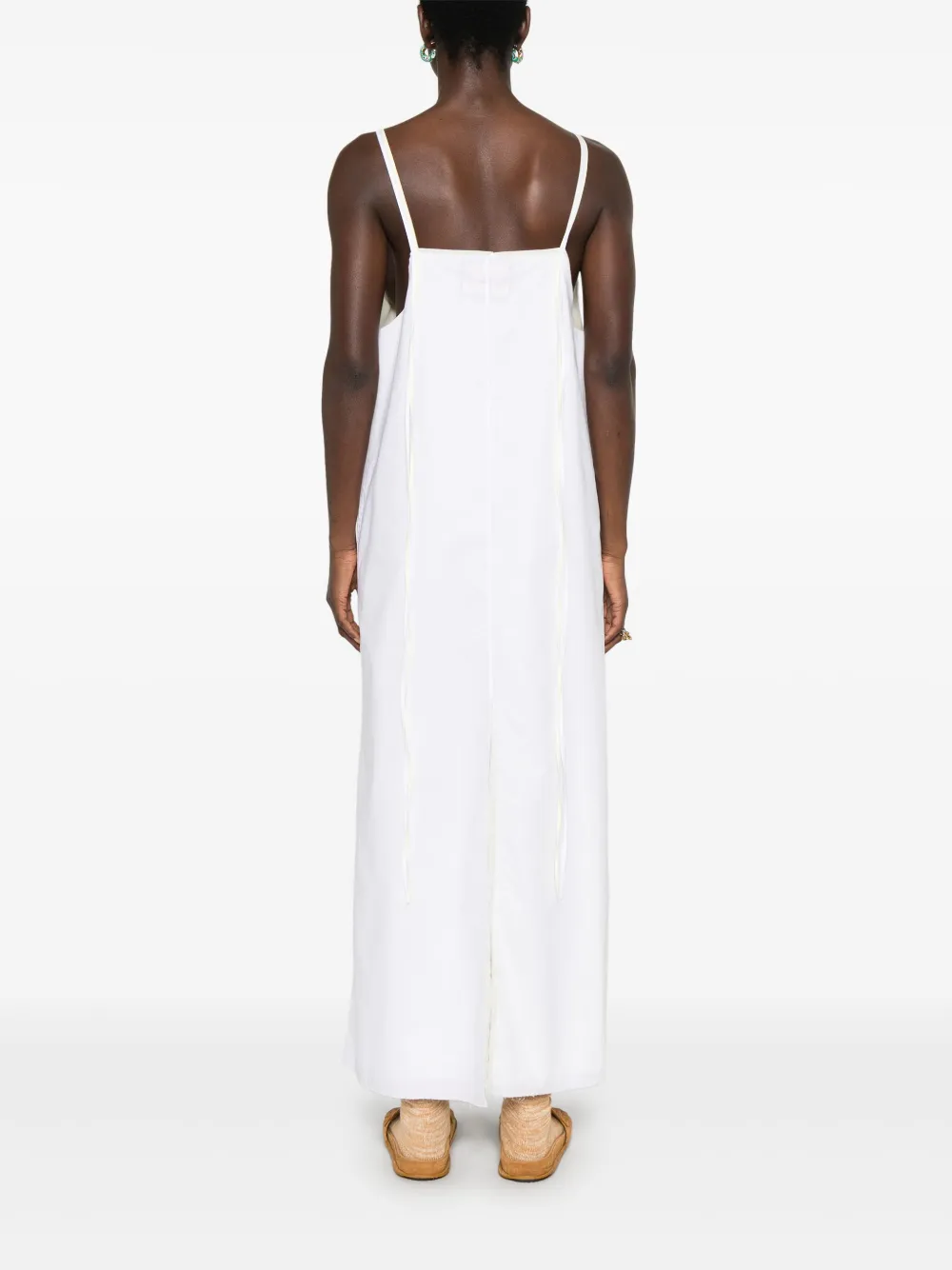Plan C Maxi-jurk met print Wit