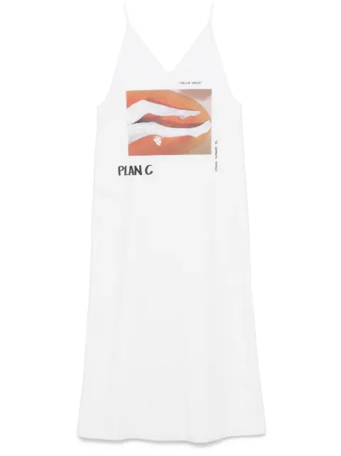 Plan C Maxikleid mit grafischem Print