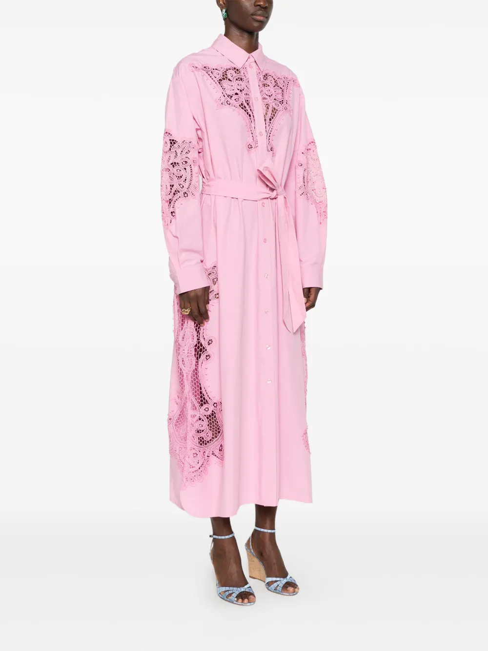 Essentiel Antwerp Haze midi-jurk Roze
