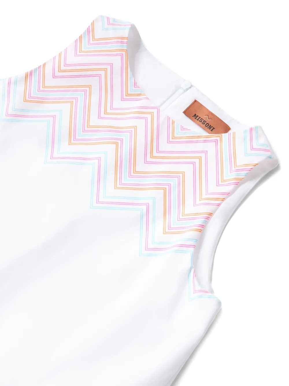 Missoni Kids Jurk met zigzag-patroon Wit