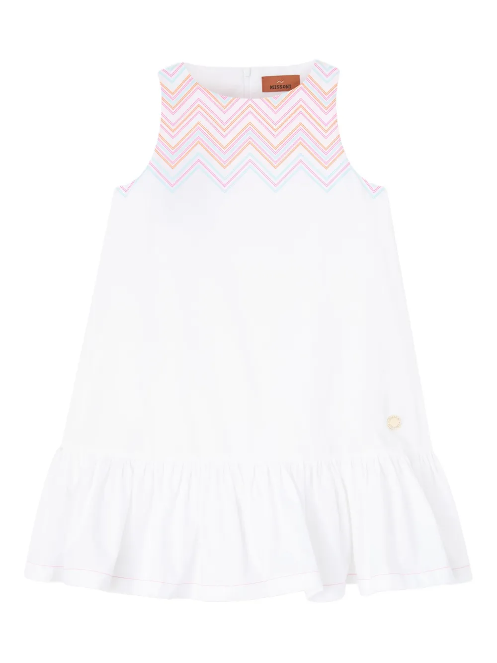 Missoni Kids Jurk met zigzag-patroon Wit