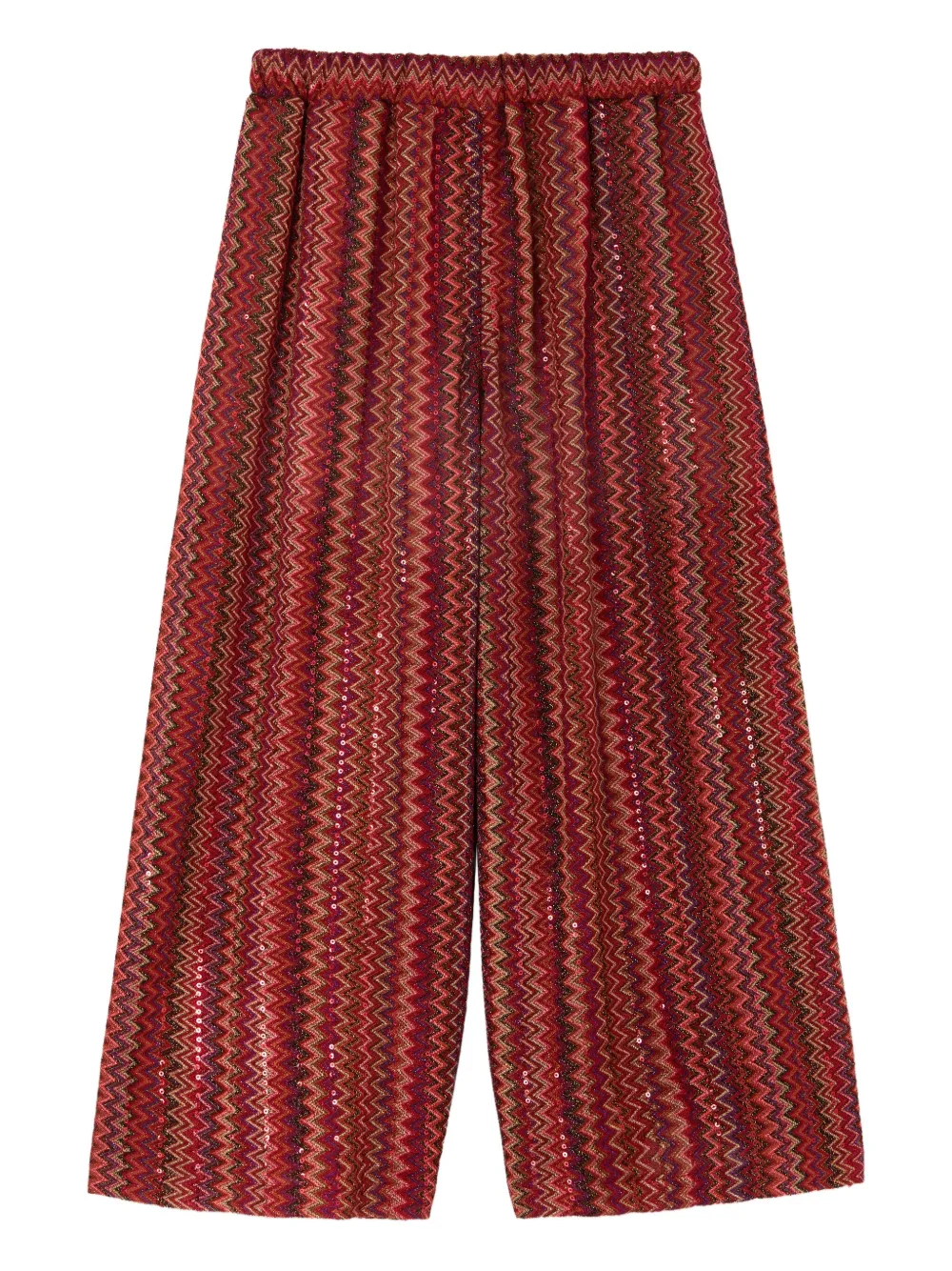 Missoni Kids Broek met zigzag-patroon Rood