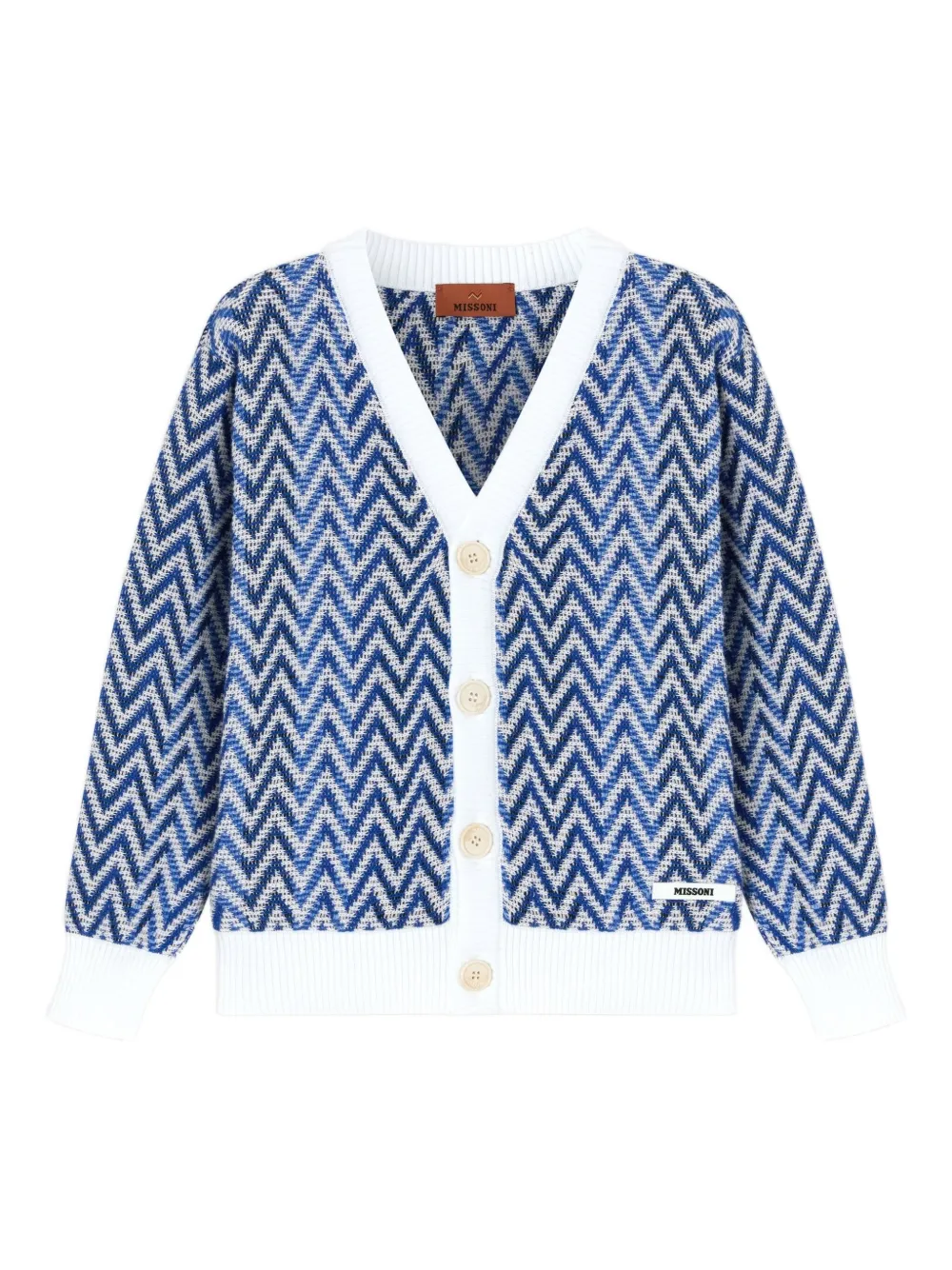 Missoni Kids Vest met chevron patroon Blauw