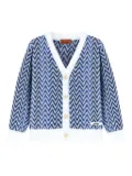 Missoni Kids chevron-pattern cardigan - Blue