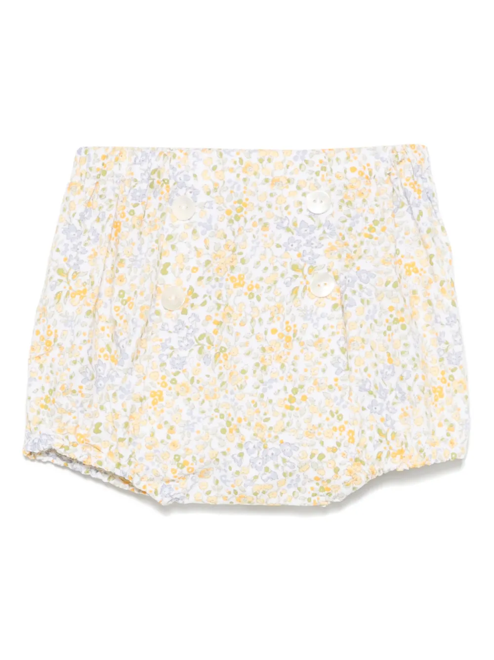 Siola Broekje met bloe print Wit