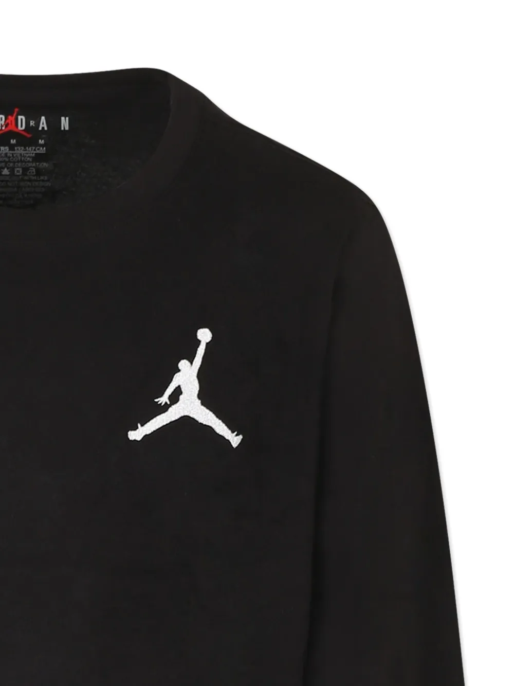 Jordan Kids Top met lange mouwen en logo Zwart
