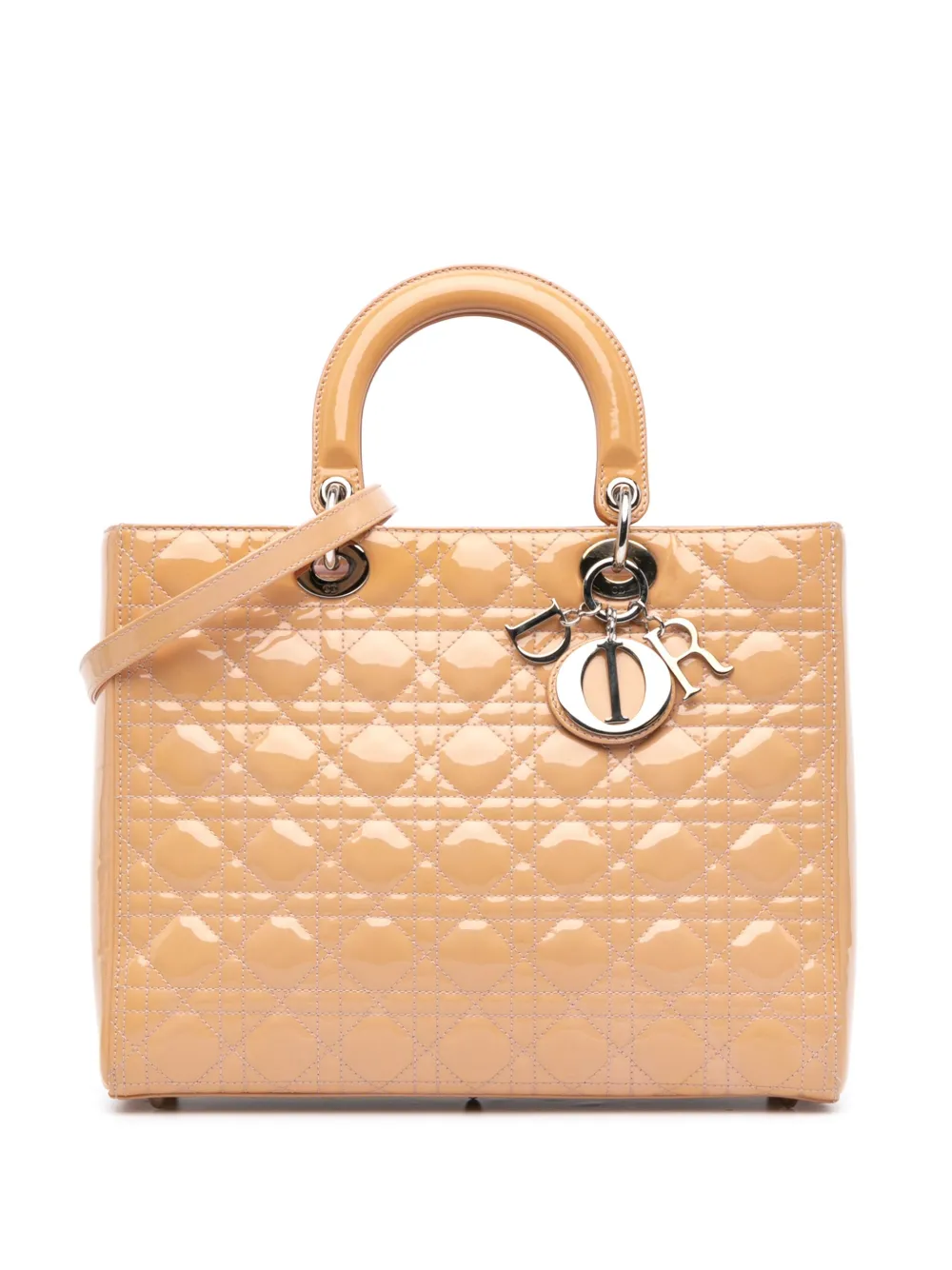 2012 Large Patent Cannage Lady Dior satchel