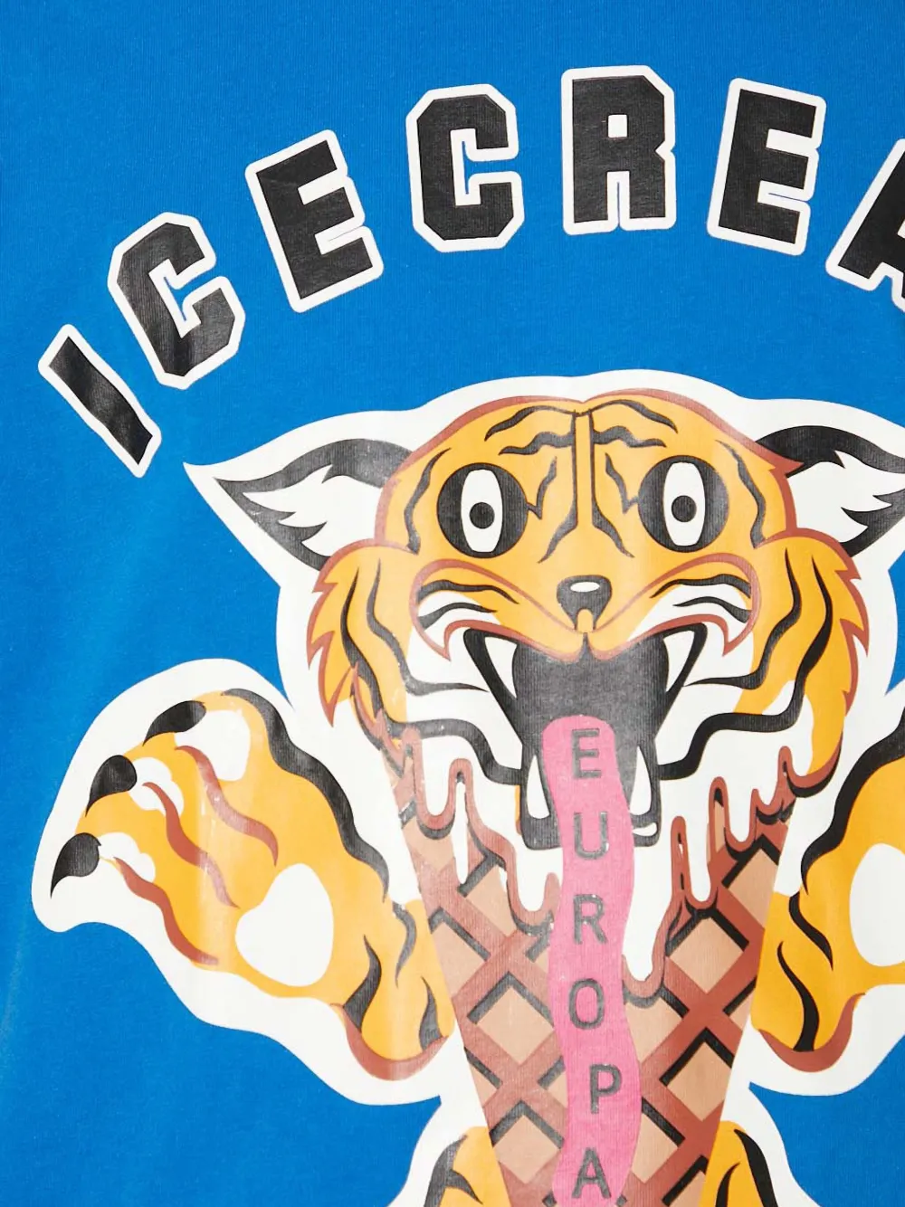 ICECREAM T-shirt met tijgerprint Blauw