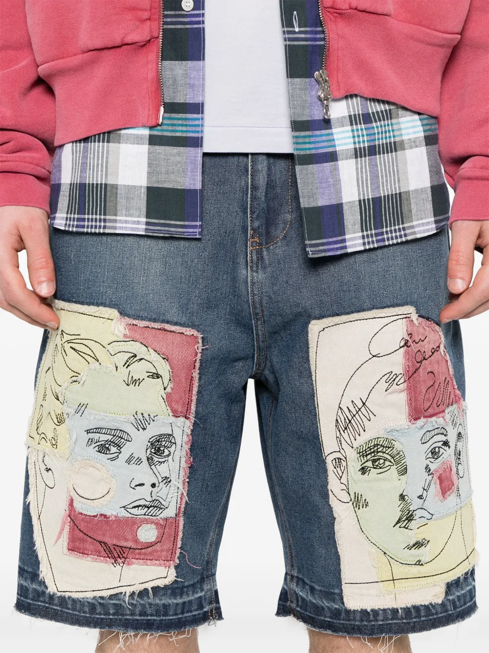 KidSuper Denim shorts Blauw
