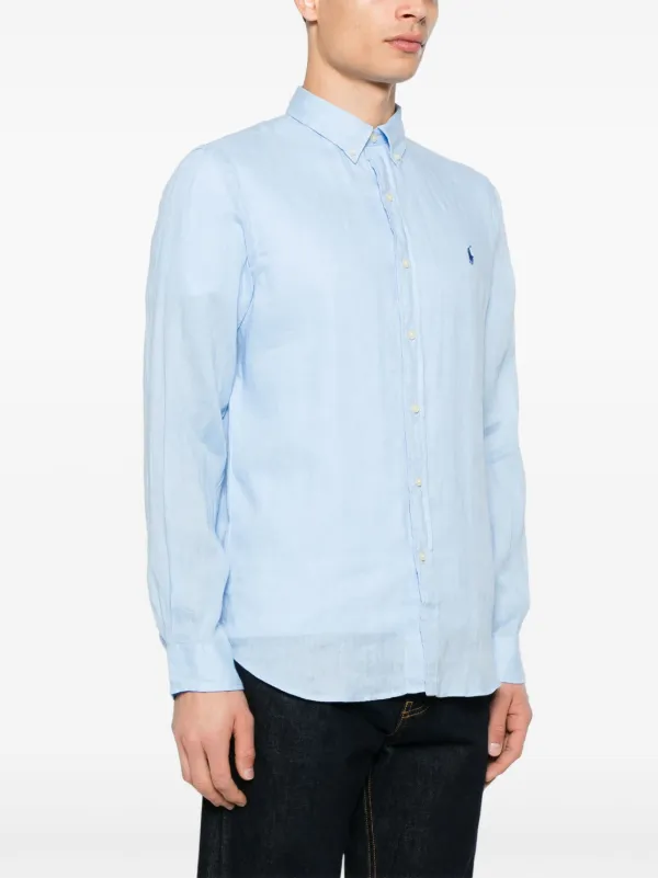 Polo Ralph Lauren Linen Shirt | Blue | FARFETCH