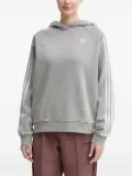 adidas three-stripe raglan-sleeves hoodie - Grey