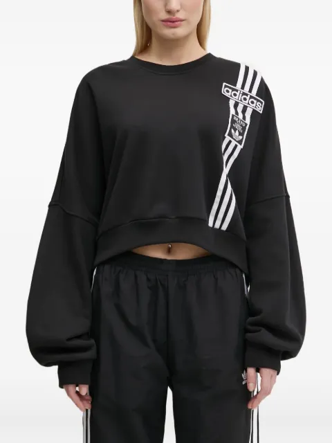 adidas 3-stripe cropped sweatshirt