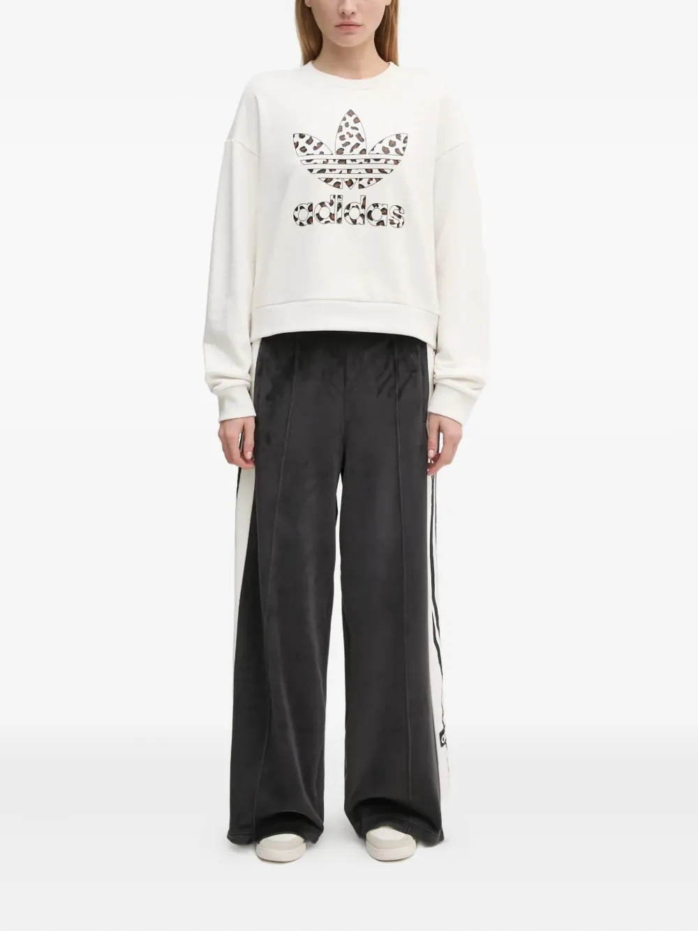 adidas Sweater met luipaardprint Wit