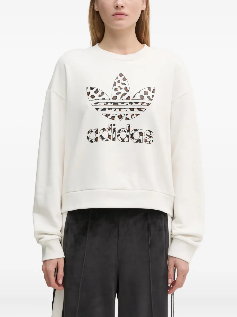 adidas Sweater met luipaardprint Wit