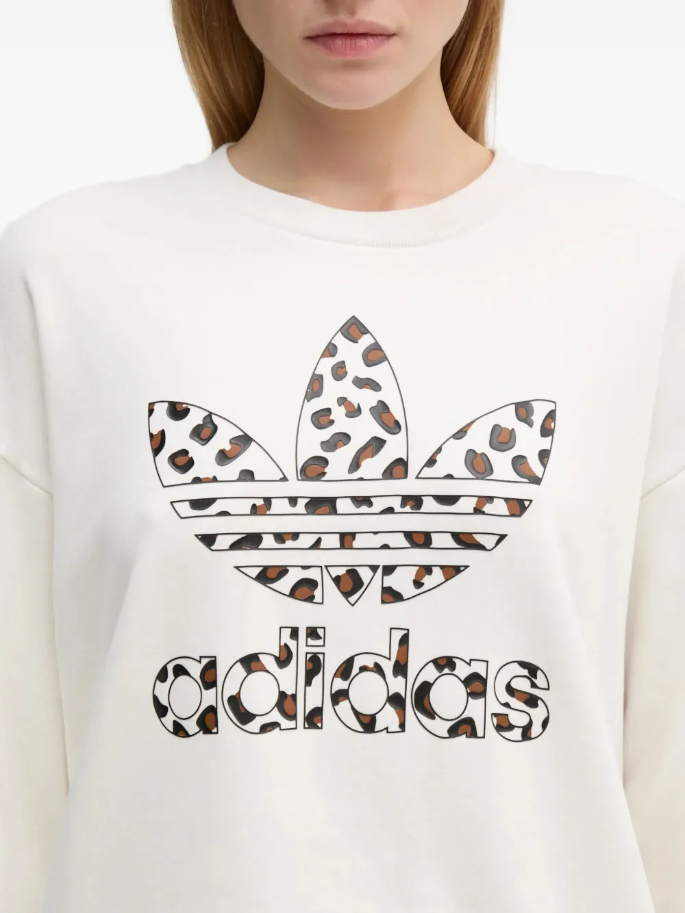 adidas Sweater met luipaardprint Wit
