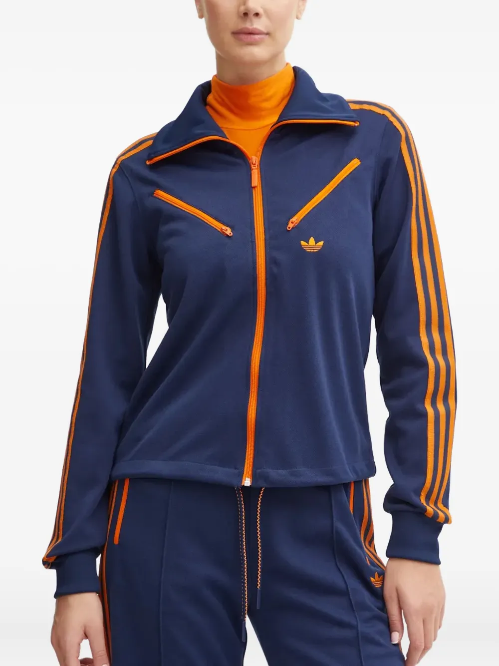 Adidas Neuclassics sweater met 3 strepen en rits Zwart
