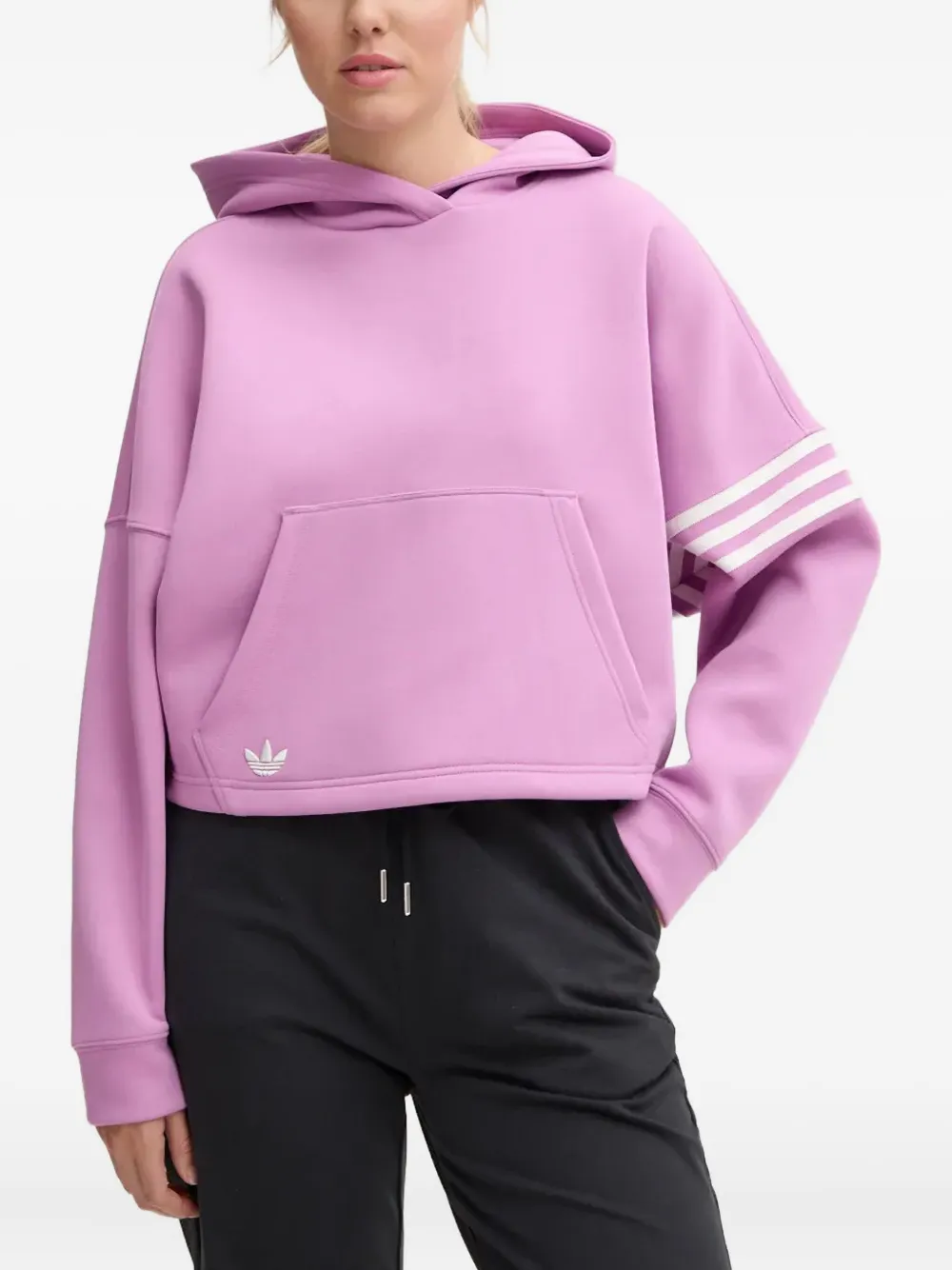 adidas スリーストライプ パーカー - ピンク adidas スリーストライプ パーカー - ピンク