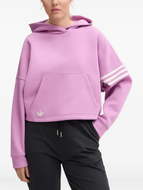 adidas three-stripe long-sleeve hoodie