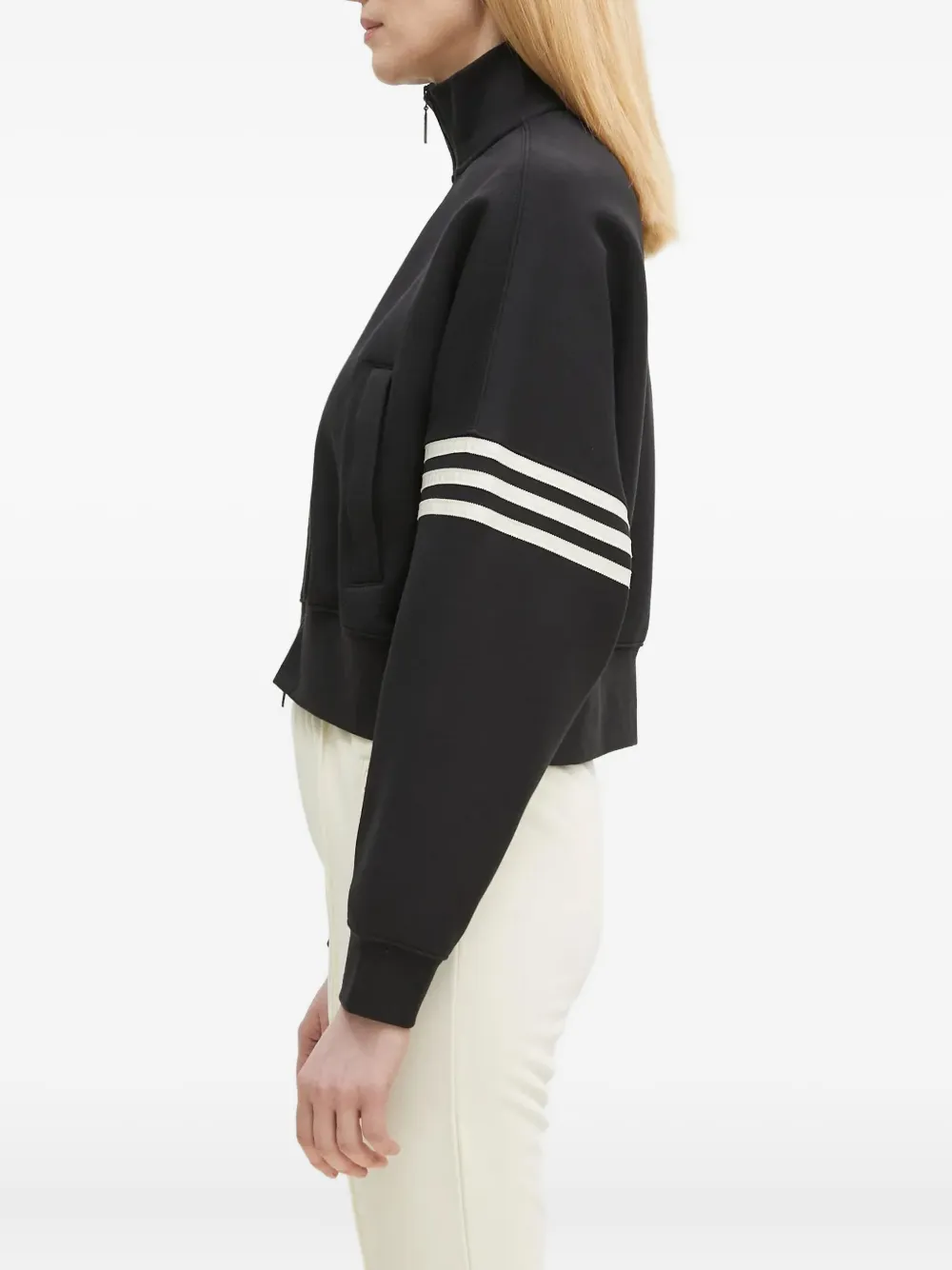 adidas Neuclassics sweater met 3 strepen en rits Zwart