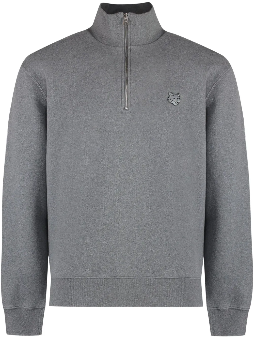 Maison Kitsuné Sweater met Fox-applicatie Grijs
