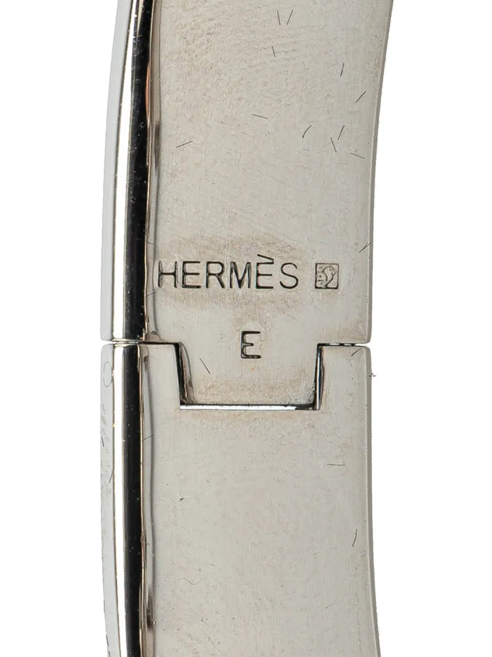 Pre-owned Hermes 20th Century Narrow Enamel Clic H Bracelet Pm Costume Bracelet In Blue