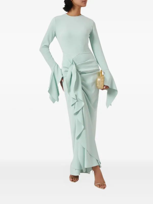 Solace London Della Maxi Dress - Green
